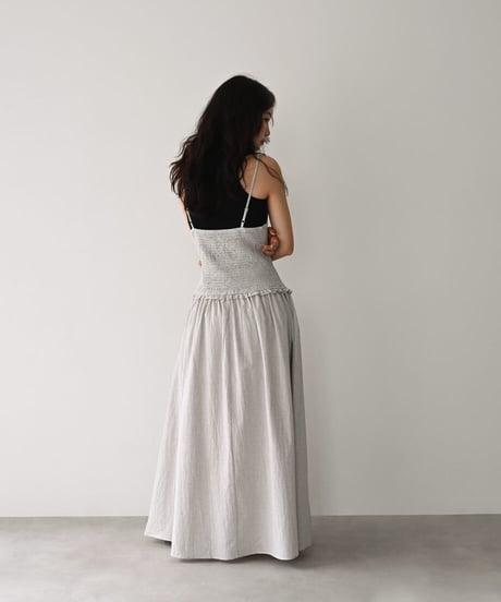 Check Flare Cami Onepiece（Greige）op-0202009564