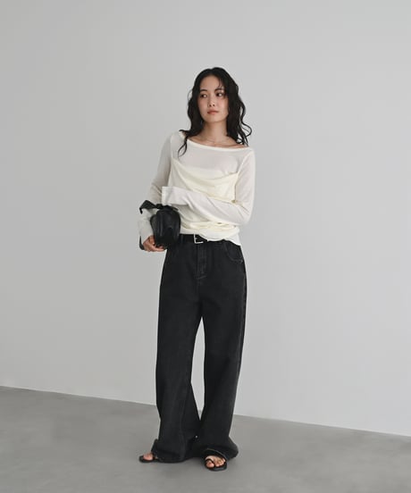 Tuck Drape Knit Tops t1911-502