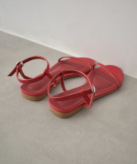 Strap Flat Sandal（Red） s1912-48