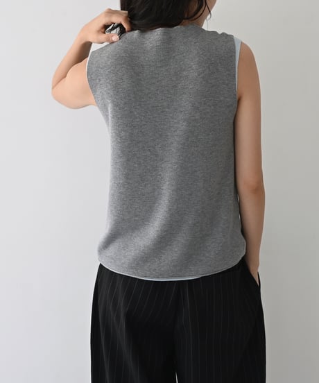 Front Button Knit Vest t1911-530