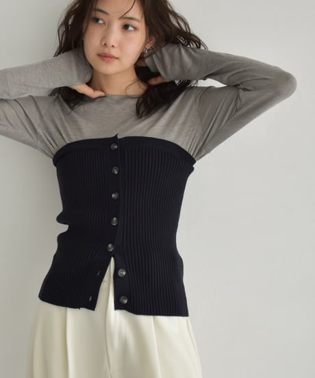 Rib Knit Baretop t1911-375