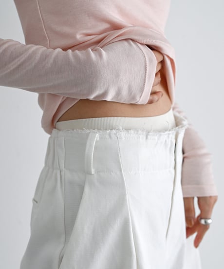 Cotton Tuck Wide Pants bo2000-188
