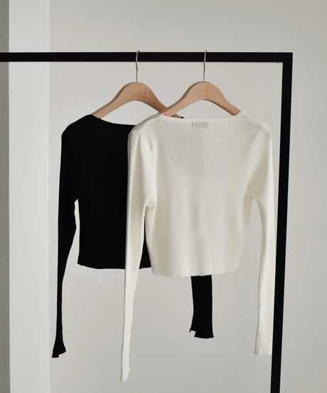 Rib Knit Ribbon Cardigan t1911-269