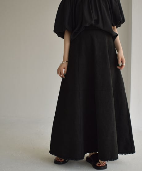 Cottonlinen Jacquard Flare Skirt【セットアップ着用可能】 bo2000-91