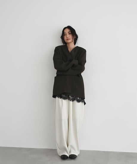 【Pre Order】Ecruのみ 7月下旬入荷分 予約販売  Satin Lace Camisole Tops t1911-506