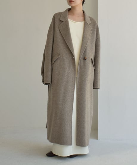 Cocoon Sleeve Wool Long Coat（Mocha）c1911-34