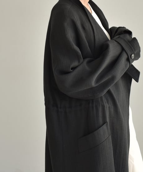 Drawstring Spring Long Coat c1911-46