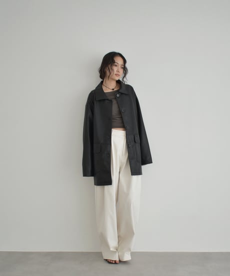 Fake Leather Over Jacket t1911-498