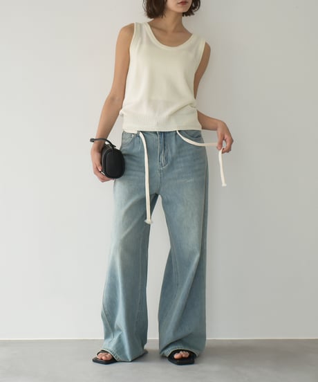 Round Neck Knit Vest t1911-407