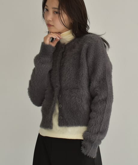 Shaggy Short Knit Cardigan t1911-311