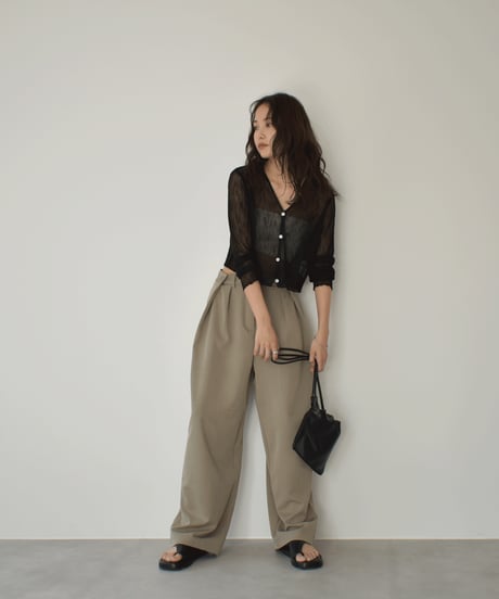 Deep Tuck Semiwide Pants bo2000-158