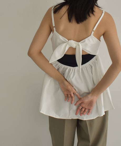 Back Ribbon Peplum Camisole t1911-299