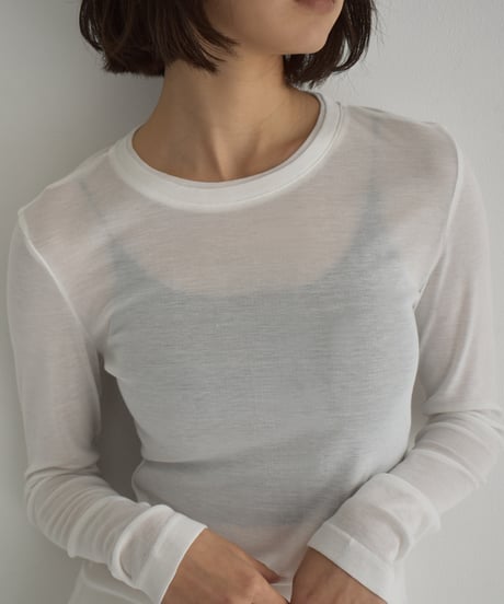 Long sleeve Sheer Tops t1911-444