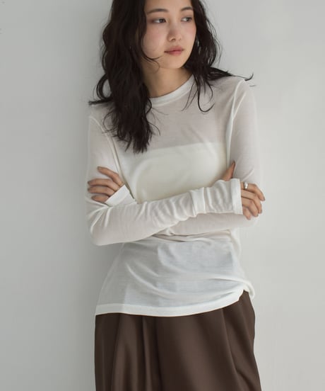 Finger Hole Sheer Tops t1911-343