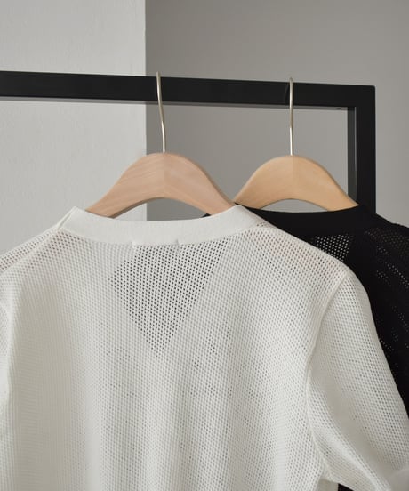 Half Sleeve Mesh Knit Cardigan t1911-387