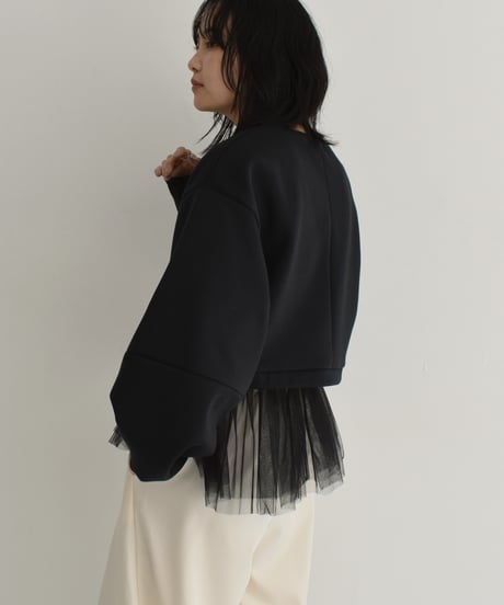Tulle Hem Sweat Pullover t1911-255