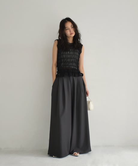 Highwaist 2Tuck Wide Pants bo2000-163