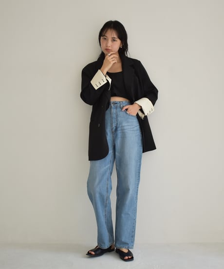 Loose Double Breasted Jacket t1911-254