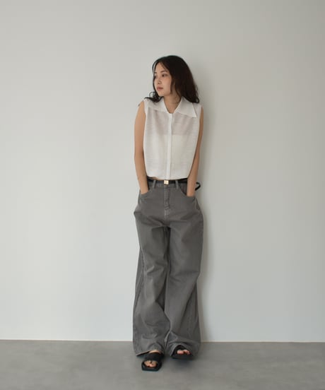 Sheer Nosleeve Knit t1911-416