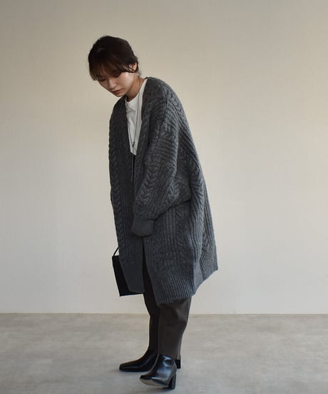 Cable Volume Knit Cardigan t1911-48