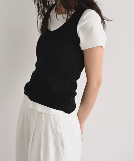 Uneck Rib Tank Tops t1911-547