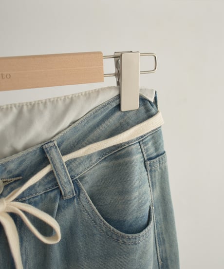 String Belt Denim Pants bo2000-157