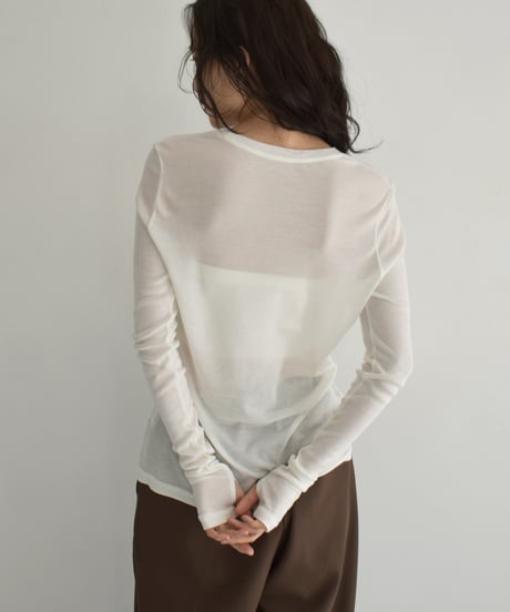 Finger Hole Sheer Tops t1911-343