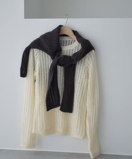 Wool Sheer Stripe Kit Tops t1911-459