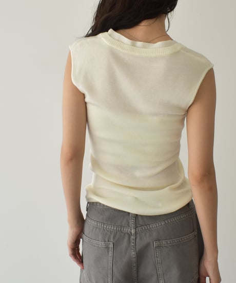 Layered Like Vneck Knit Tank t1911-415