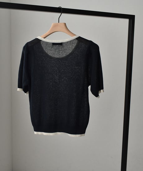 Bicolor Rib Knit Pullover t1911-70