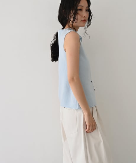 Front Button Knit Vest t1911-530