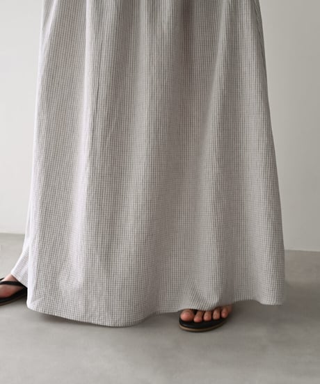 Check Flare Cami Onepiece（Greige）op-0202009564