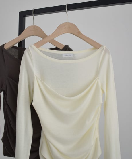 Tuck Drape Knit Tops t1911-502