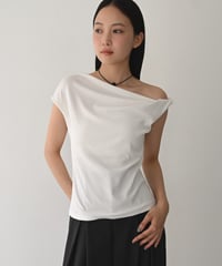 Asymmetry Twist Shoulder Tops t1911-544