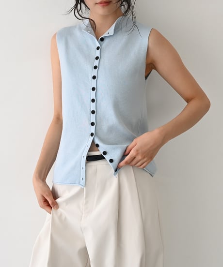 Front Button Knit Vest t1911-530
