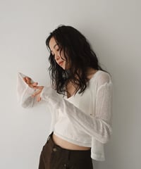 Mulch Way Sheer Knit Cardigan np-t1911-563