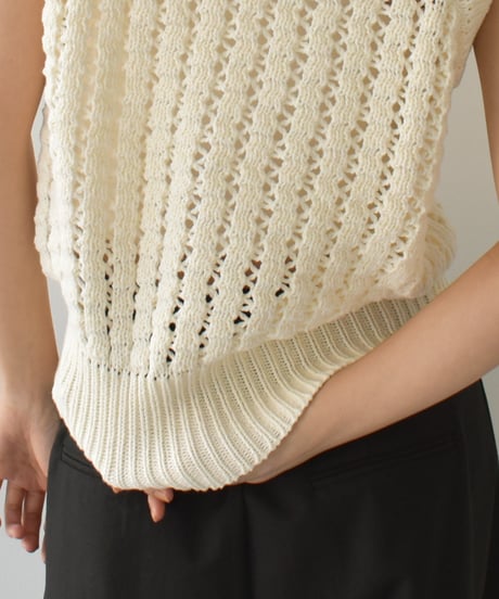 Lace Line Knit Vest t1911-495