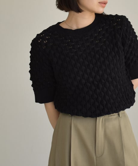 Short Sleeve Knit Tops t1911-216