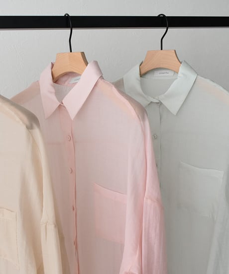 Sheer Palecolor Shirt t1911-74