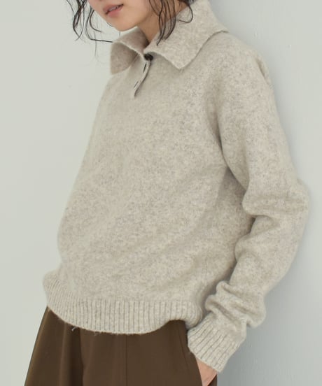 Button Multineck Knit Tops t1911-489
