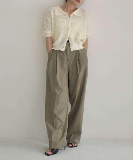 Mesh Knit Polo Cardigan t1911-304