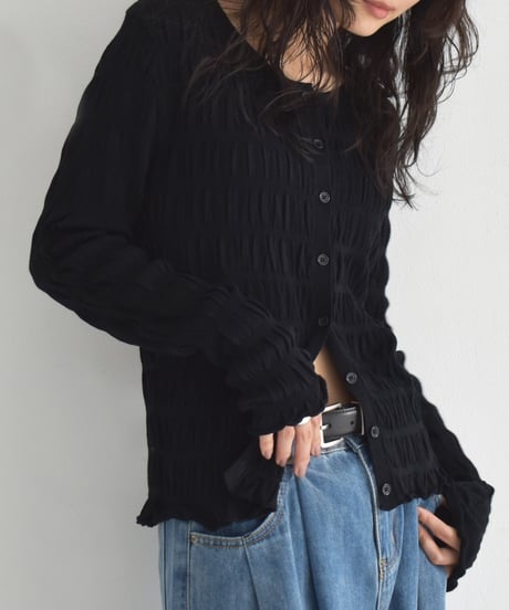 Shirring Knit Cardigan t1911-463