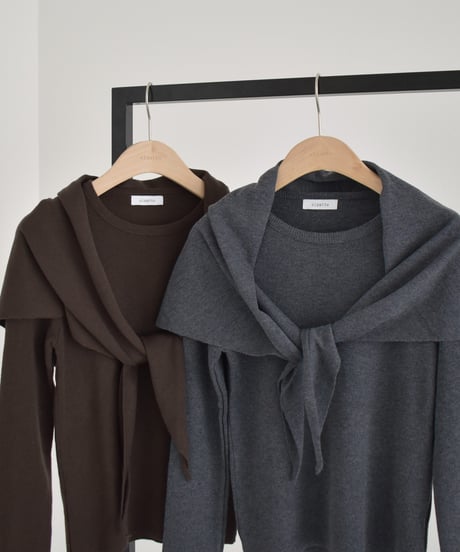 Stole Set Knit Tops t1911-481