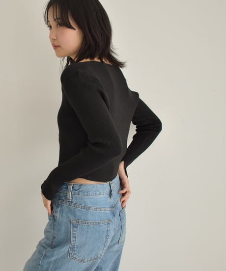 Rib Knit Ribbon Cardigan t1911-269