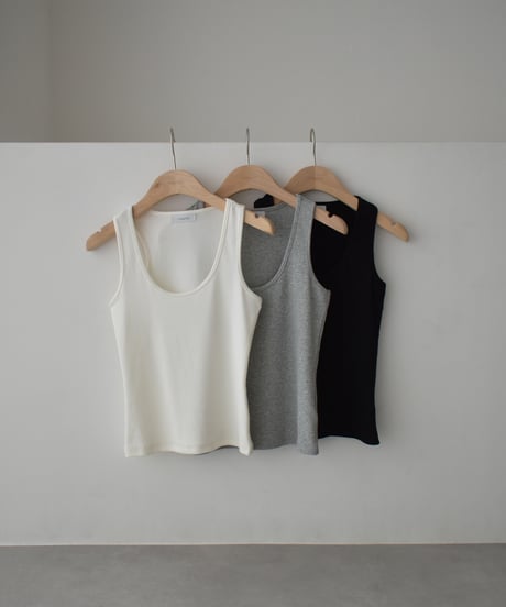 Uneck Rib Tank Tops t1911-547