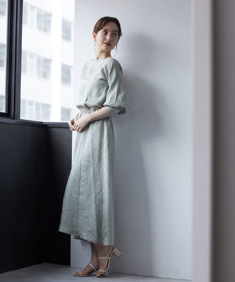 Washer Satin 2way Cachecoeur Dress | cizatto