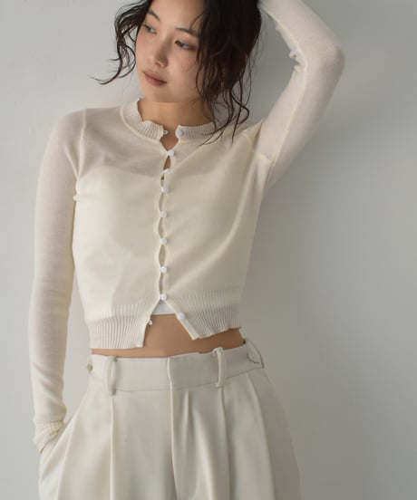 Sheer Rib Knit Cardigan t1911-494