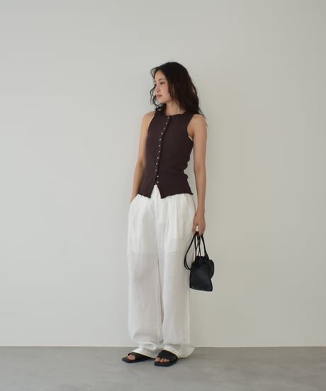 Rib Nosleeve Cardigan t1911-392