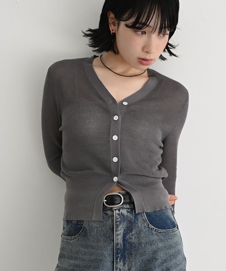 Compact Sheer Kint Cardigan t1911-523
