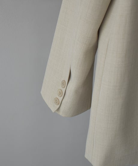 Linen Mix Double Breasted Jacket（Light beige） t1911-518